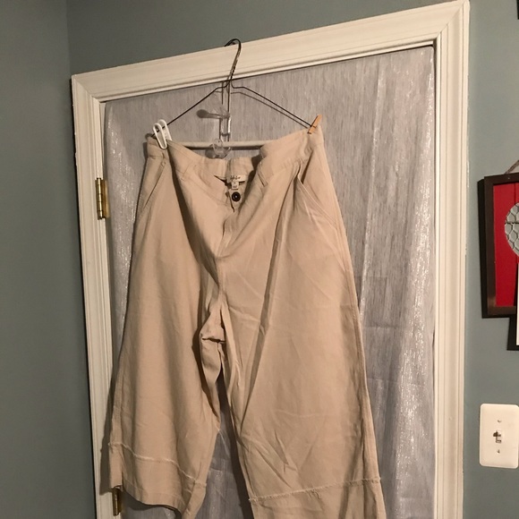 Style & Co Linen cropped/gaucho Pant SZ 16 - Picture 3 of 6